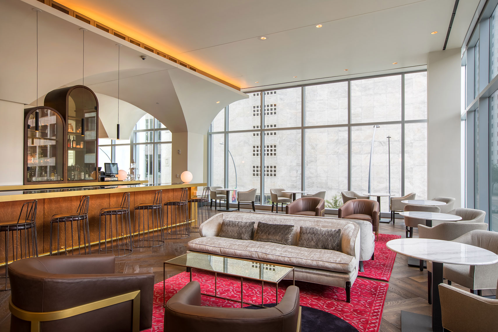 Hotel Alessandra Bar at GreenStreet in Houston by Texas Best Architectural Photographer 