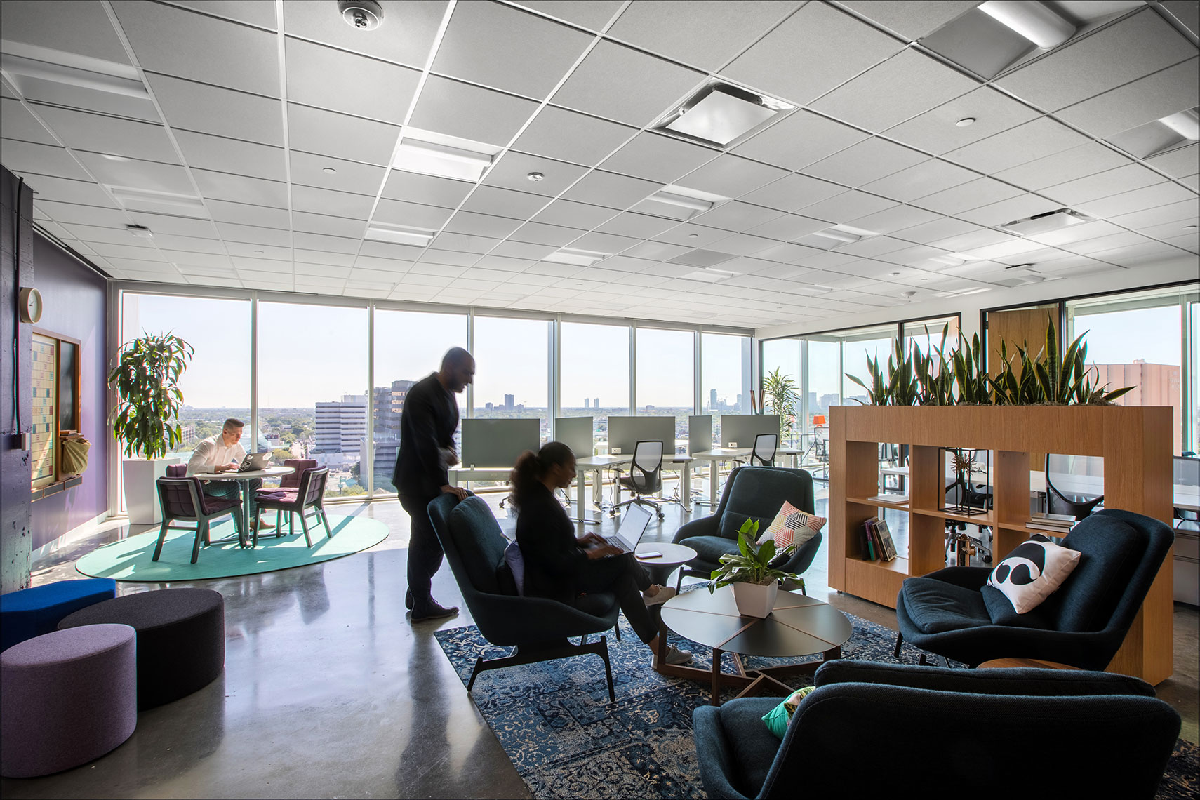 a photo of Modern Corporate Interior Design by  a commercial architectural photographer in Dallas