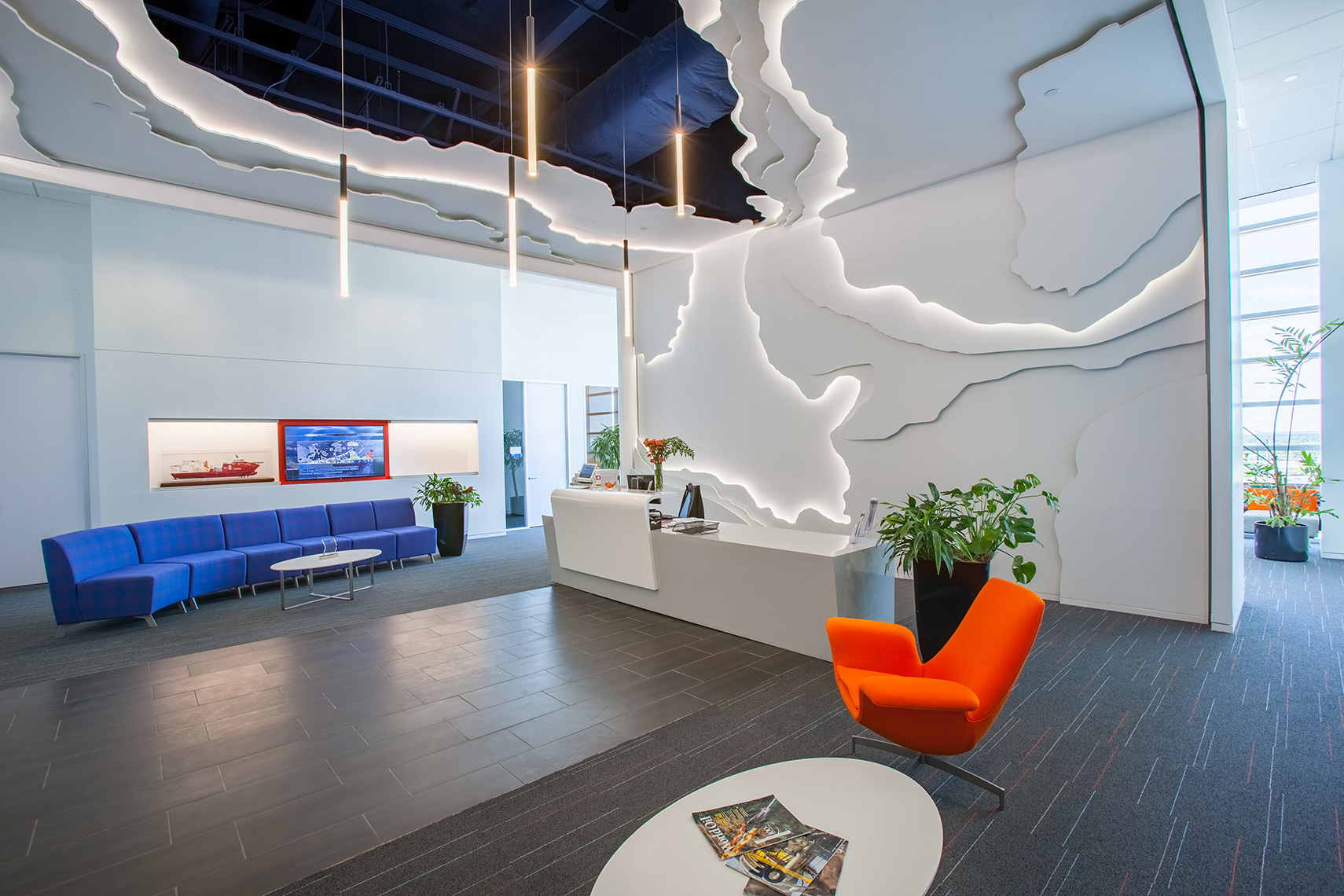 an example of a corporate interior design by a commercial architectural photographer in Dallas