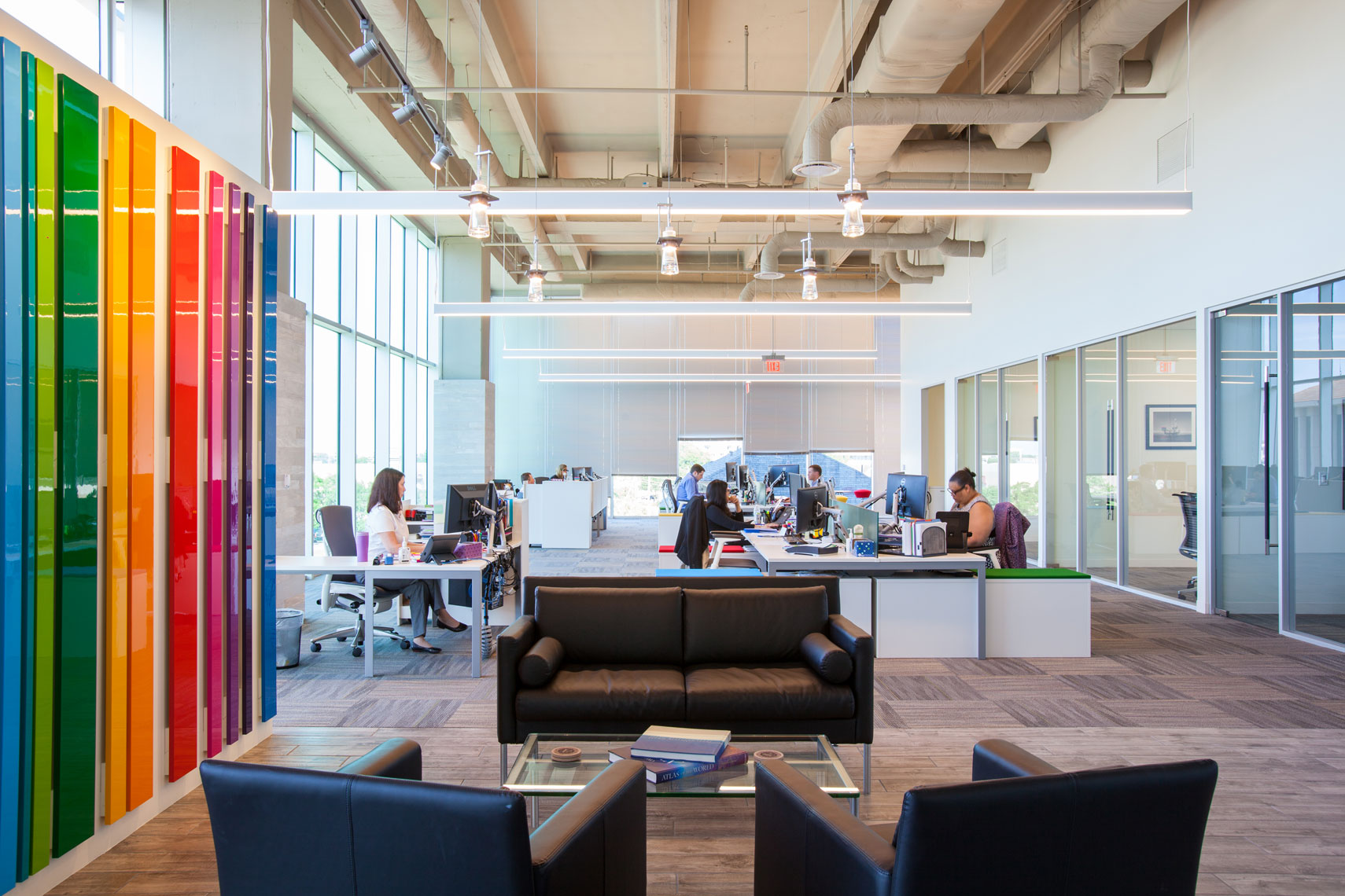 open concept office space by Austin Architectural photographer