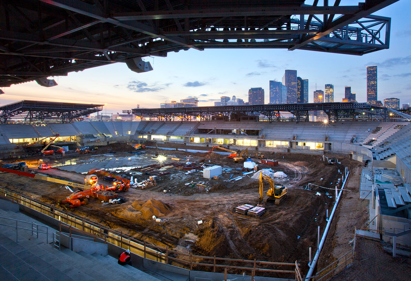 BBVA Stadium under construction in Houston Texas by Commercial photographer Shannon O